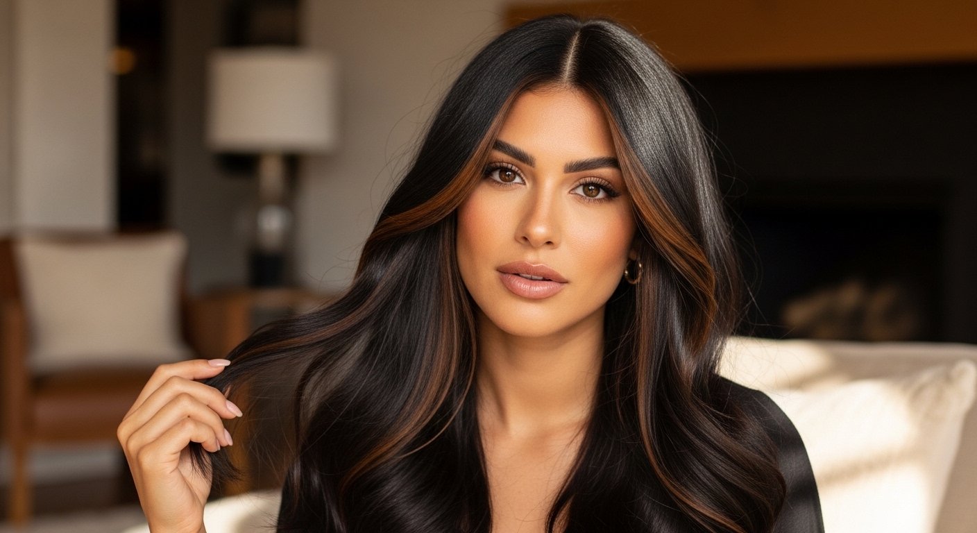 9 Brown Highlights On Black Hair For Fall