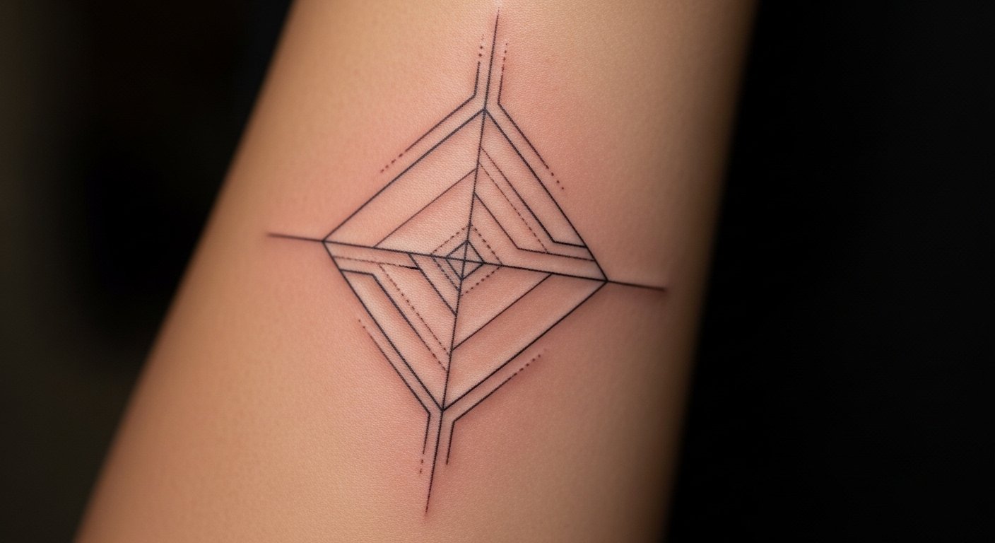 15 Fine Line Geometric Tattoo Fillers To Save