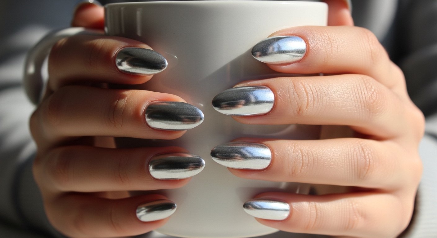 15 Silver Chrome Gel Nails For Your Next Set