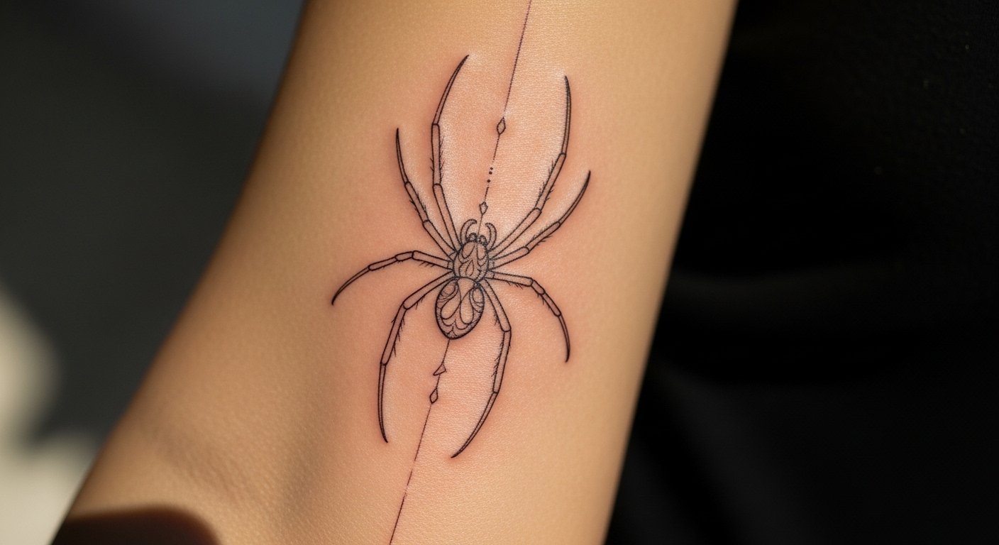 9 Fine Line Spider Tattoo Designs To Save