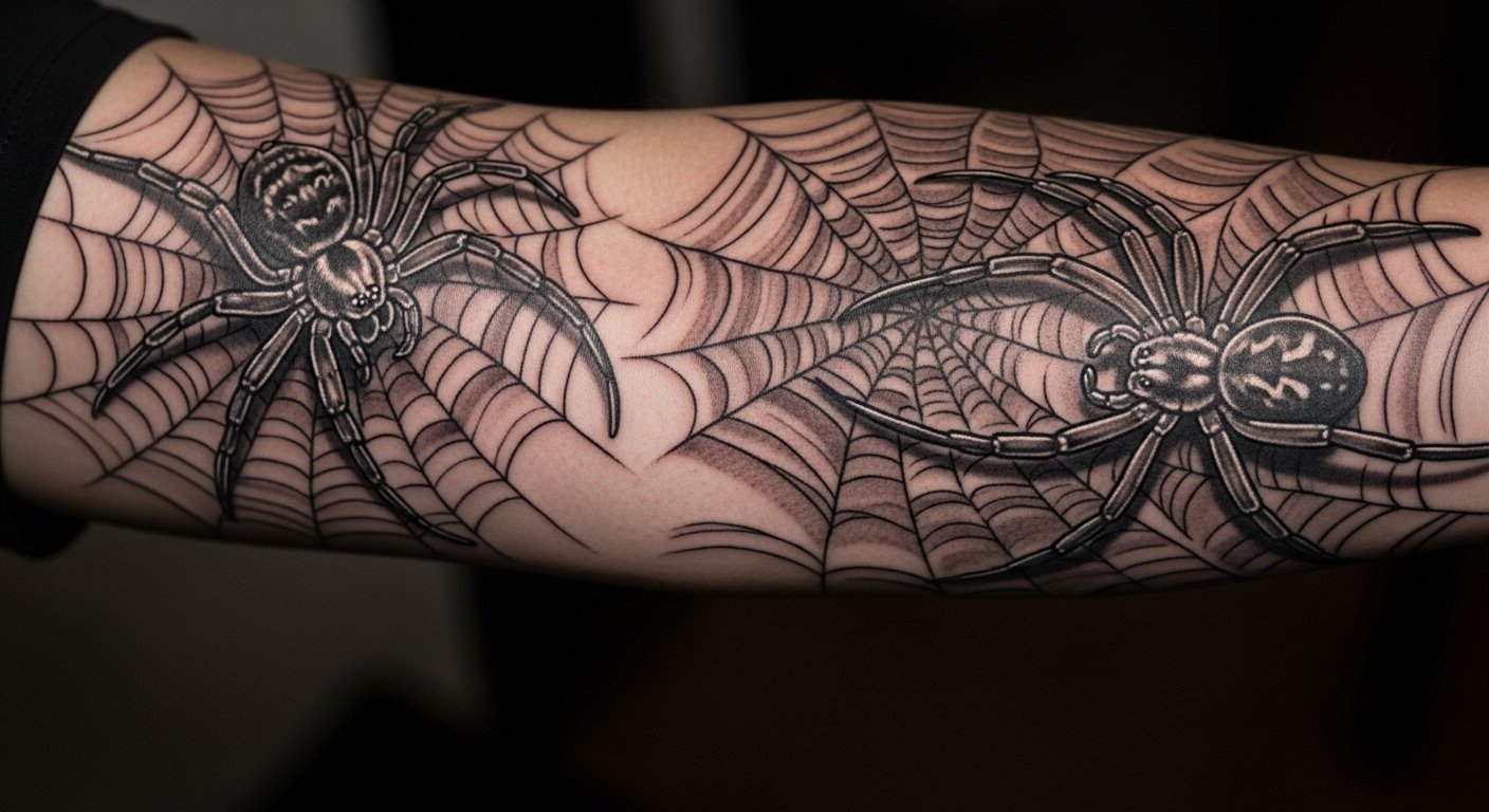 13 Spider Sleeve Tattoo Ideas for Men To Save